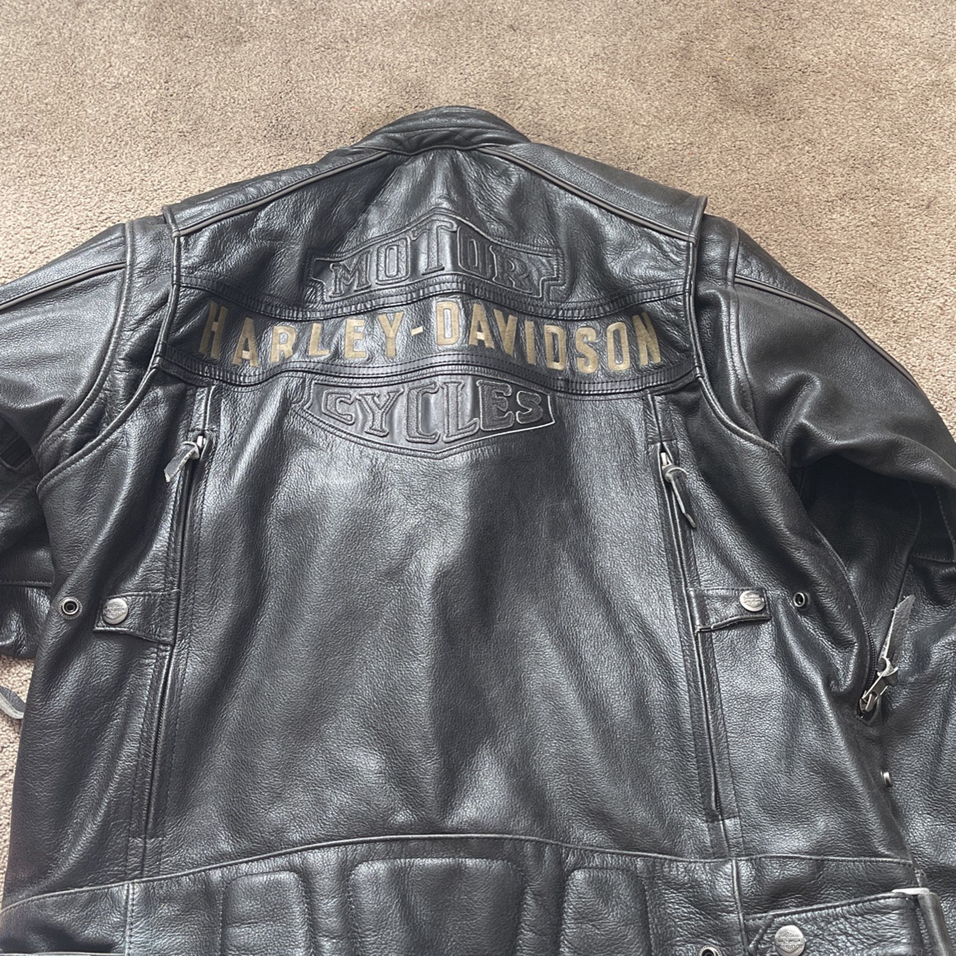 Leather Harley Davidson Jacket Reflective 