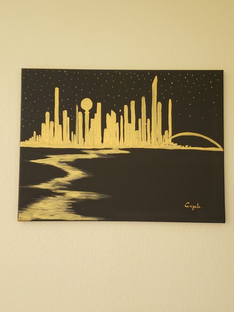 City Skyline at Night/ Glows at night