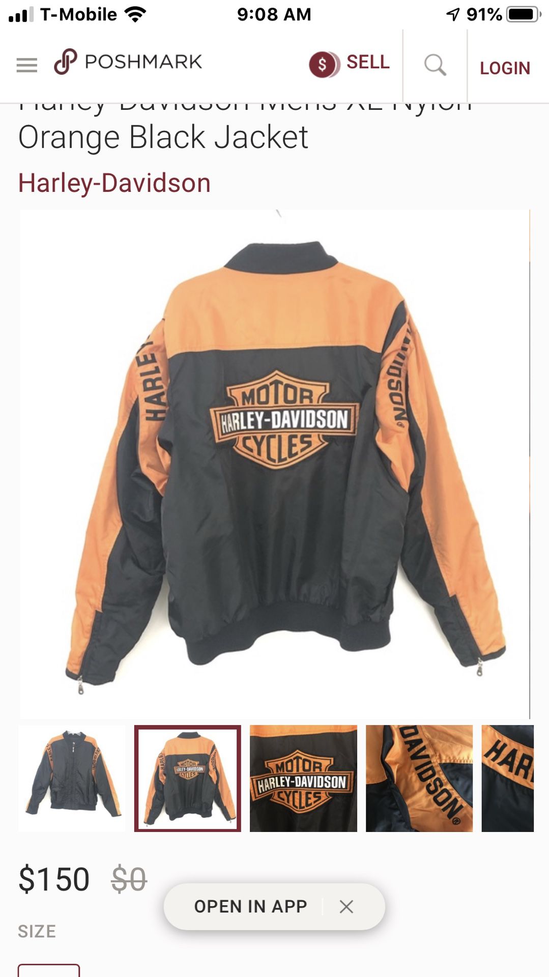 Harley Davidson biker jacket great condition