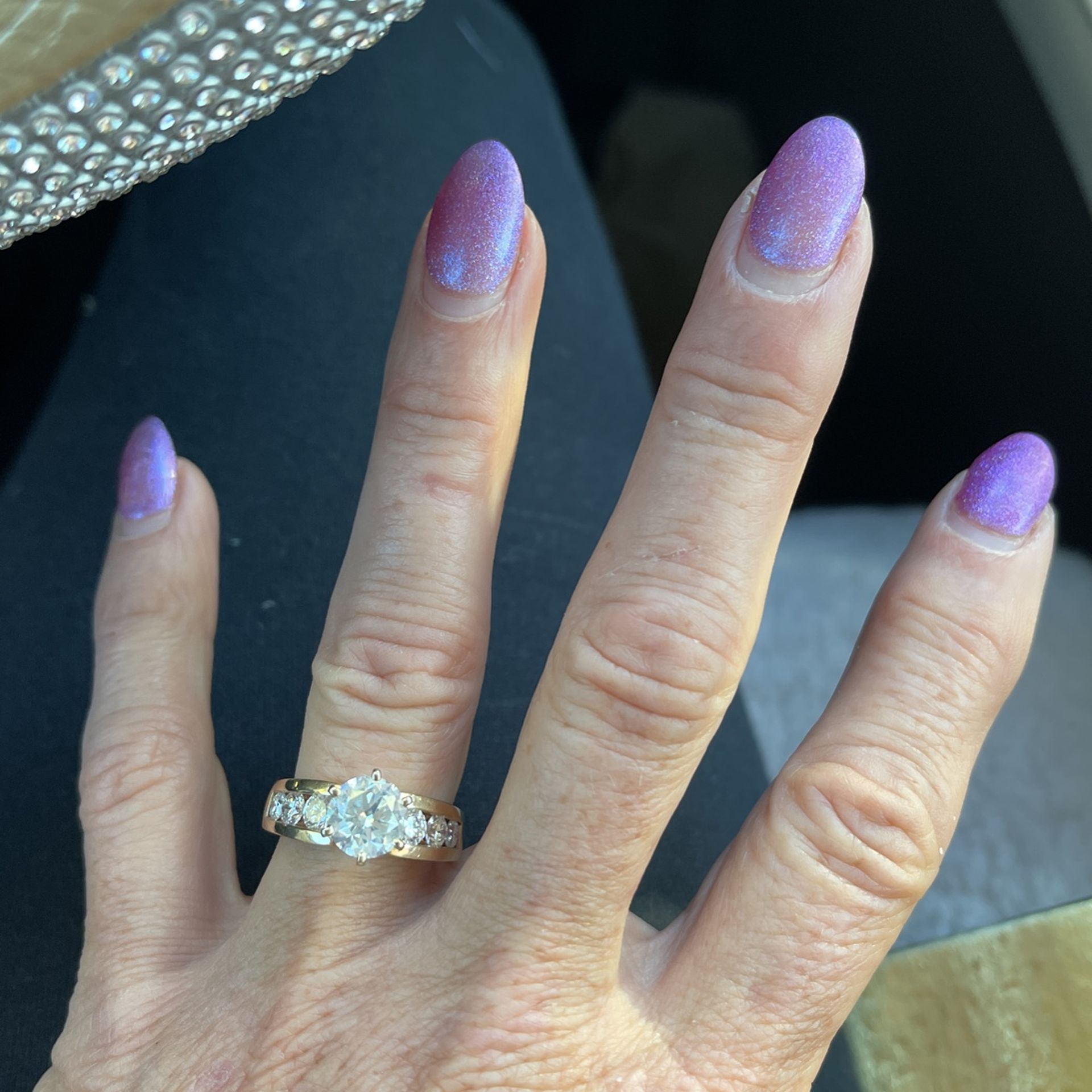 Diamond Engagement Ring Total Diamonds just Over 3 Carats