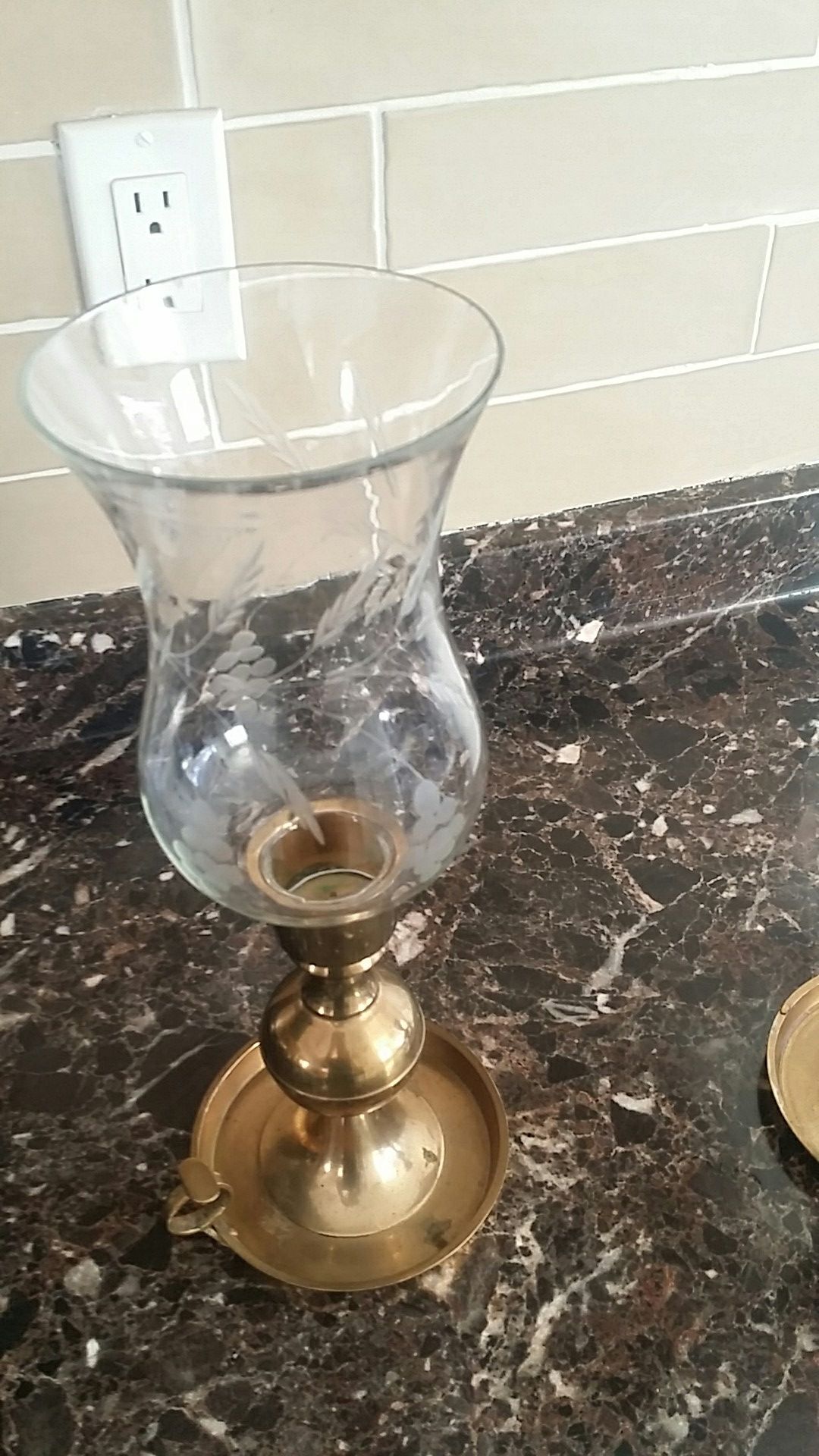 Brass candle stick holder 40.00 for 2 obo