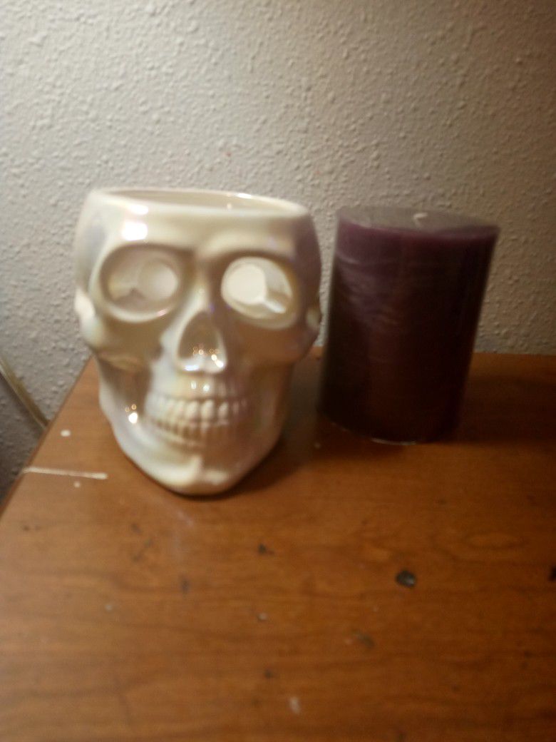 Skull Head And Candle