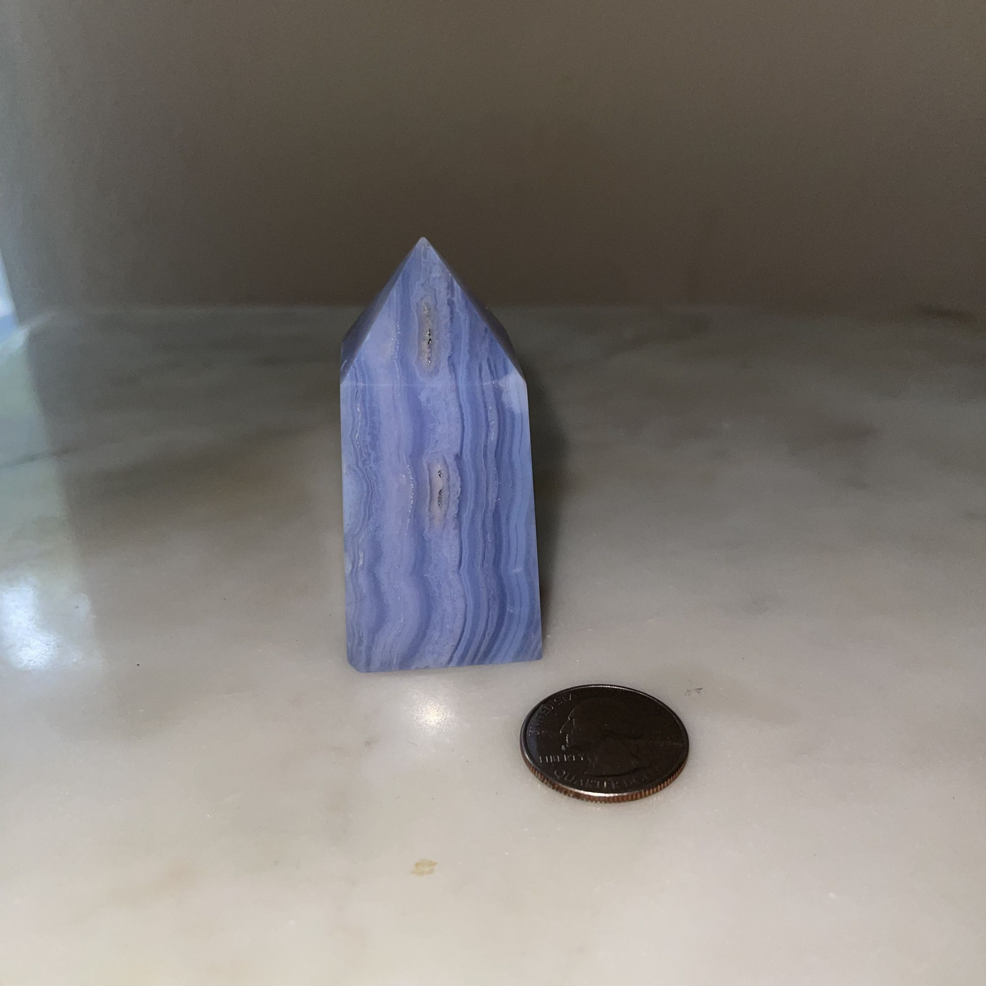 Blue Lace Agate Tower 