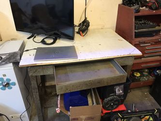 Garage Work Table. Need Gone Now!! Tonight Or Tomorrow  Thumbnail