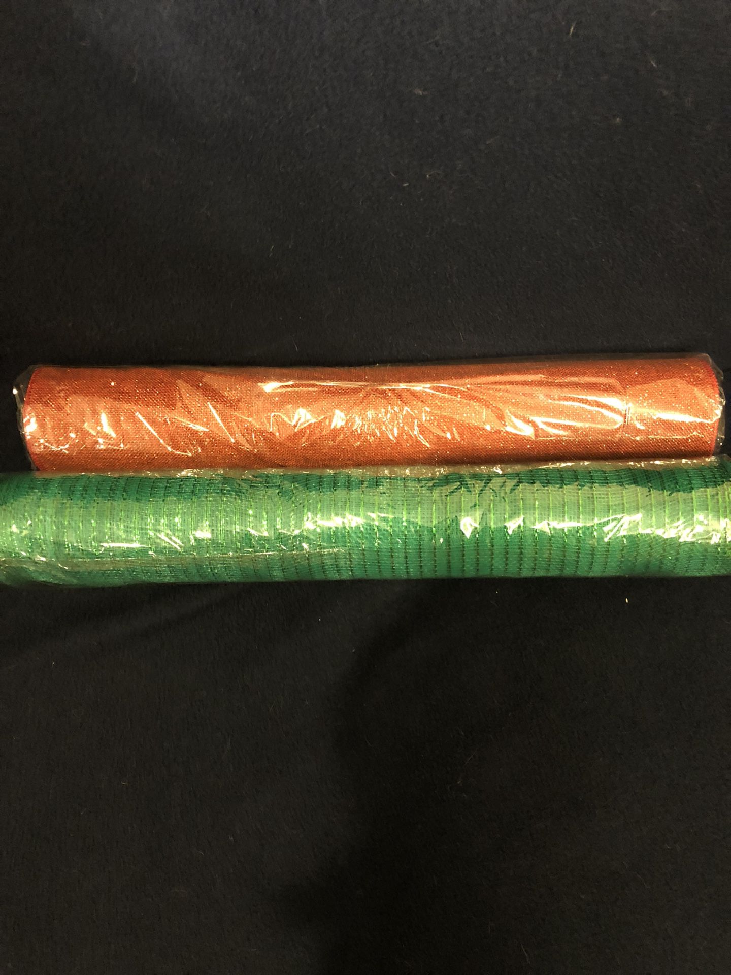 Deco Mesh - 2 rolls, 1 Red, 1 Green - New in Package 