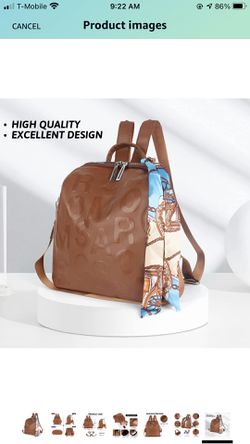 Women's Fashion Backpack Purse Waterproof PU Leather Multipurpose Small Daypacks Purse for Teen Girls Travel Convertible Satchel Handbags and Shoulder Thumbnail