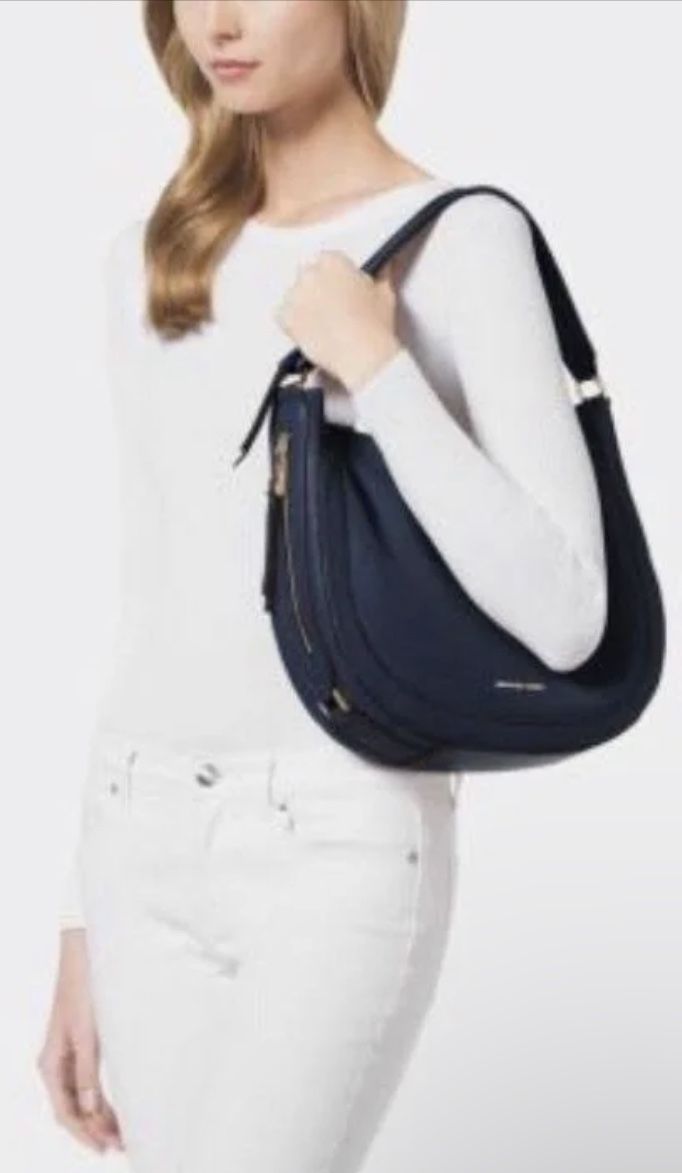 NWT AUTHENTIC Michael Kors Julia Handbag - Navy Blue Valued $368