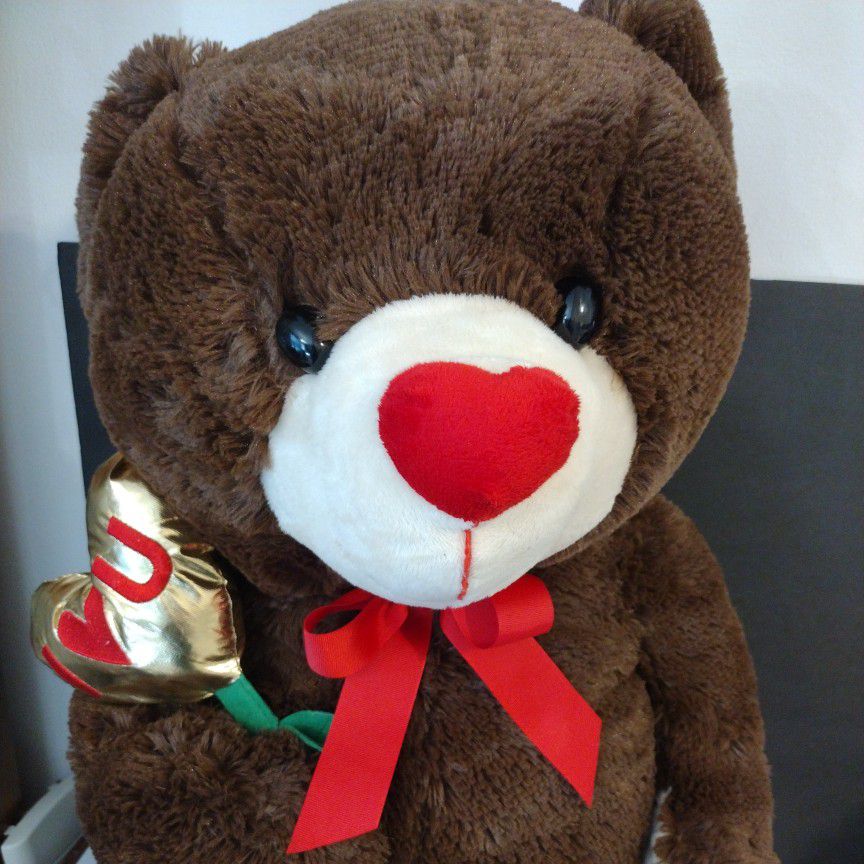 Giant Brown Teddy Bear 24" I Love U