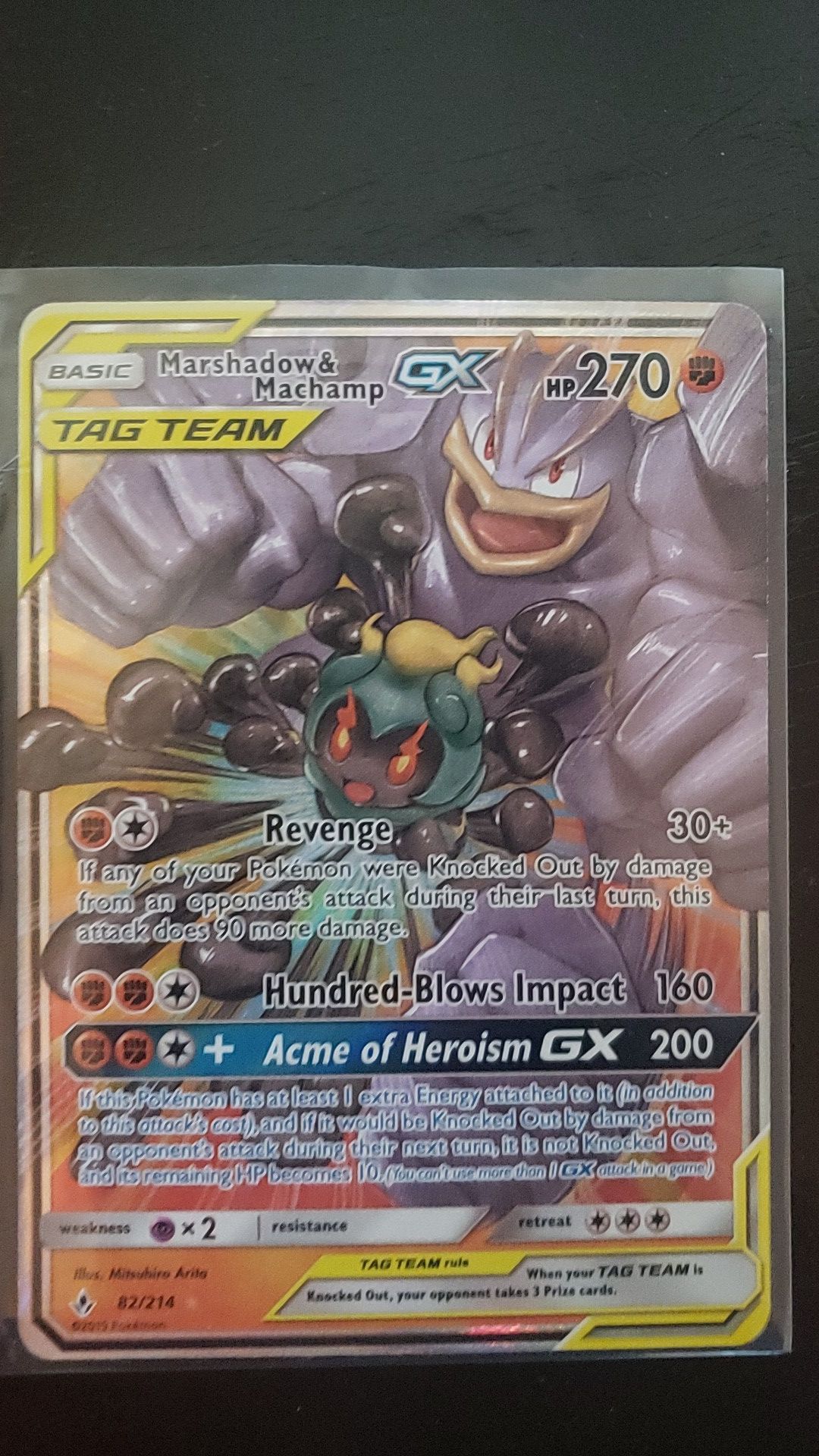 Pokemon Marshadow and Machamp GX Tag Team Unbroken Bonds Ultra Rare for ...