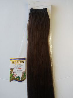 20" itip human hair extensions " Chocolate Brown #4" get length and fullness Thumbnail