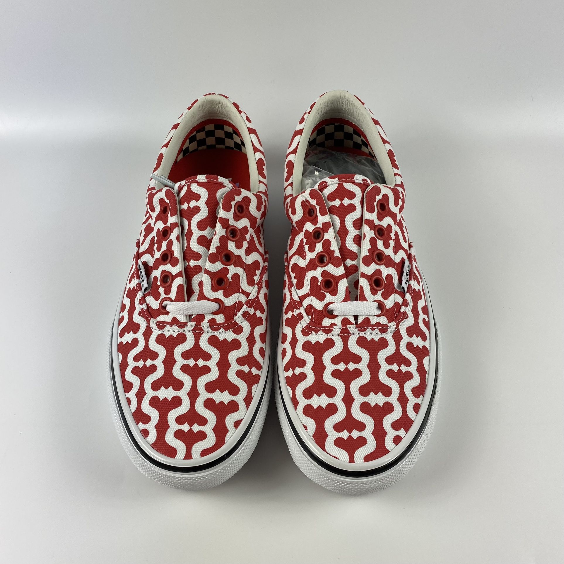 2021 SUPREME VANS RED MONOGRAM S LOGO SKATE SHOE MENS SIZE 8