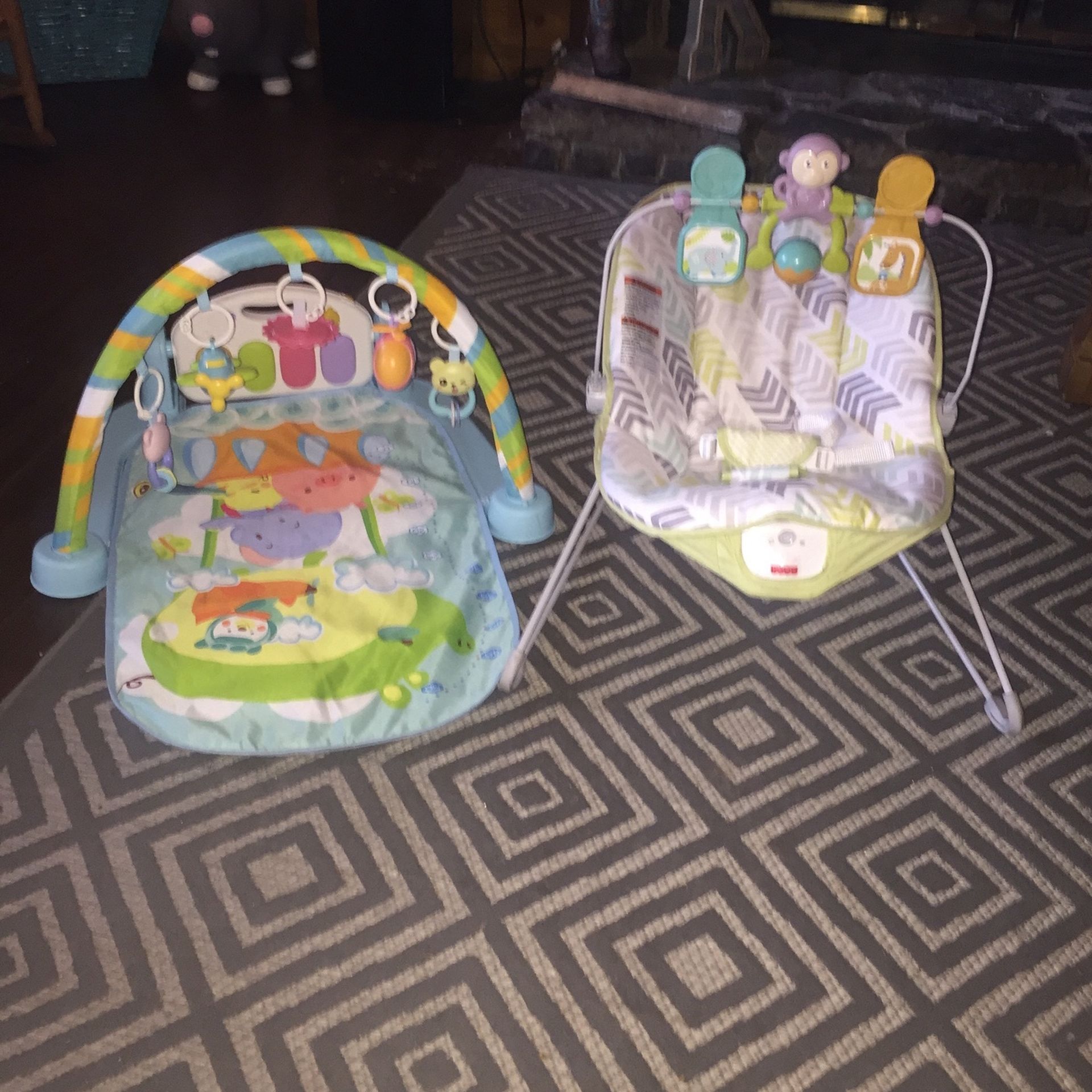 Baby Bouncer And Baby Tummy Kick & Play