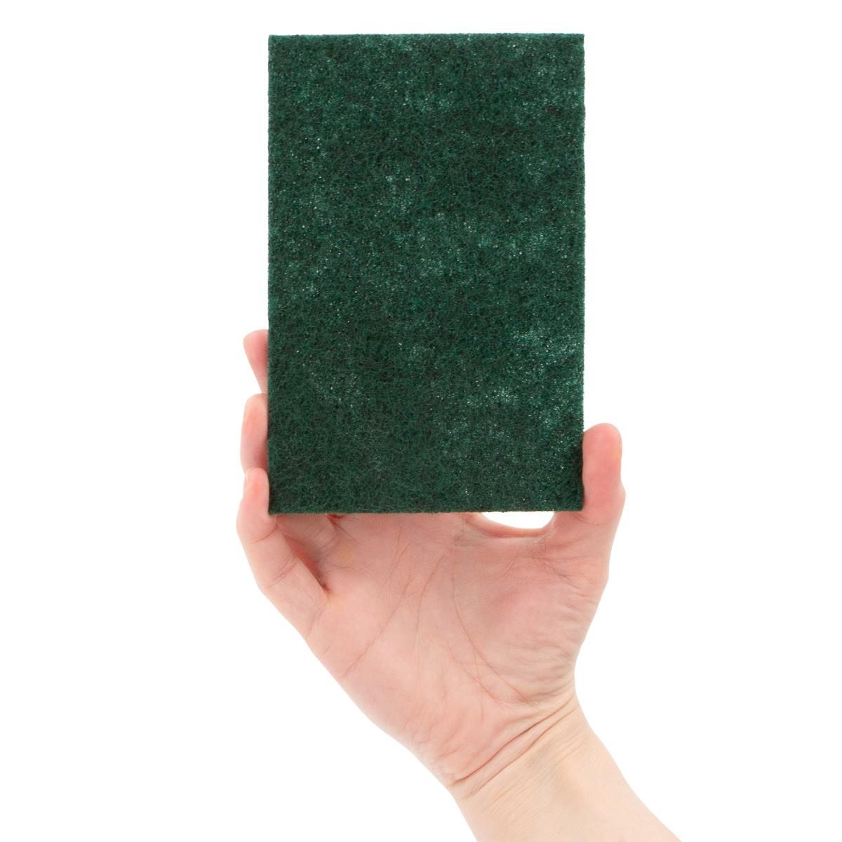 Clean Team Solutions (10 Pack) Green Scouring Pads For Dishes Scrub Pad Scouring Sponges Kitchen Cleaning Supplies