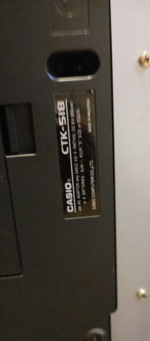 Casio Keyboard, No Charger