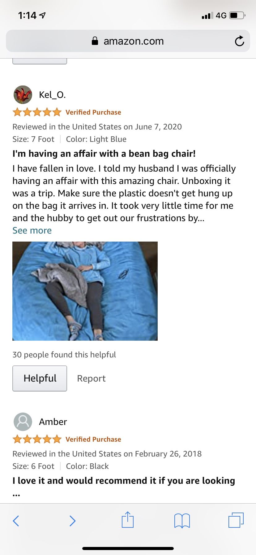 Lumaland 7 Foot Bean Bag Chair