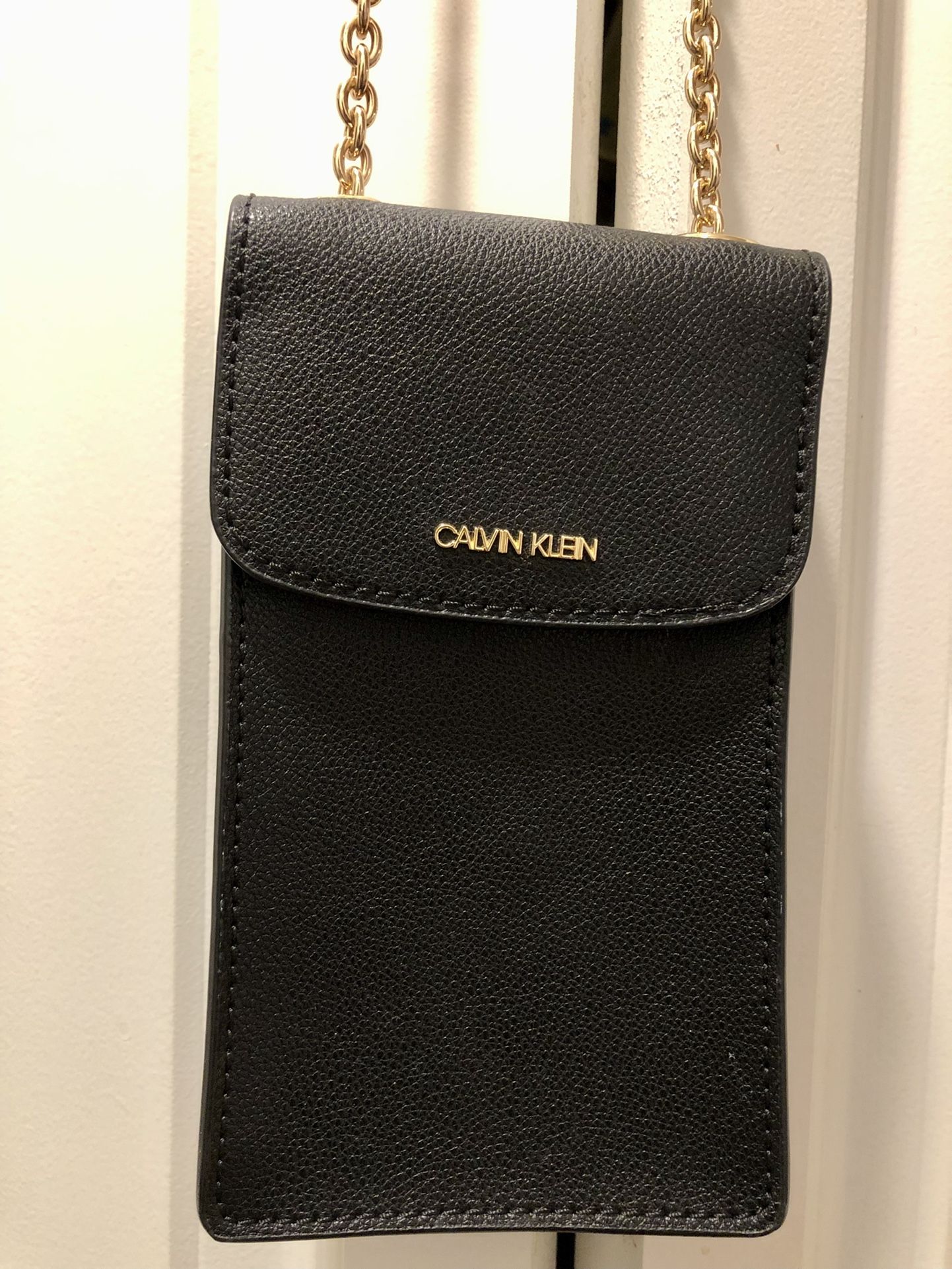Calvin Klein Hailey Signature Chain Phone Carrier Crossbody