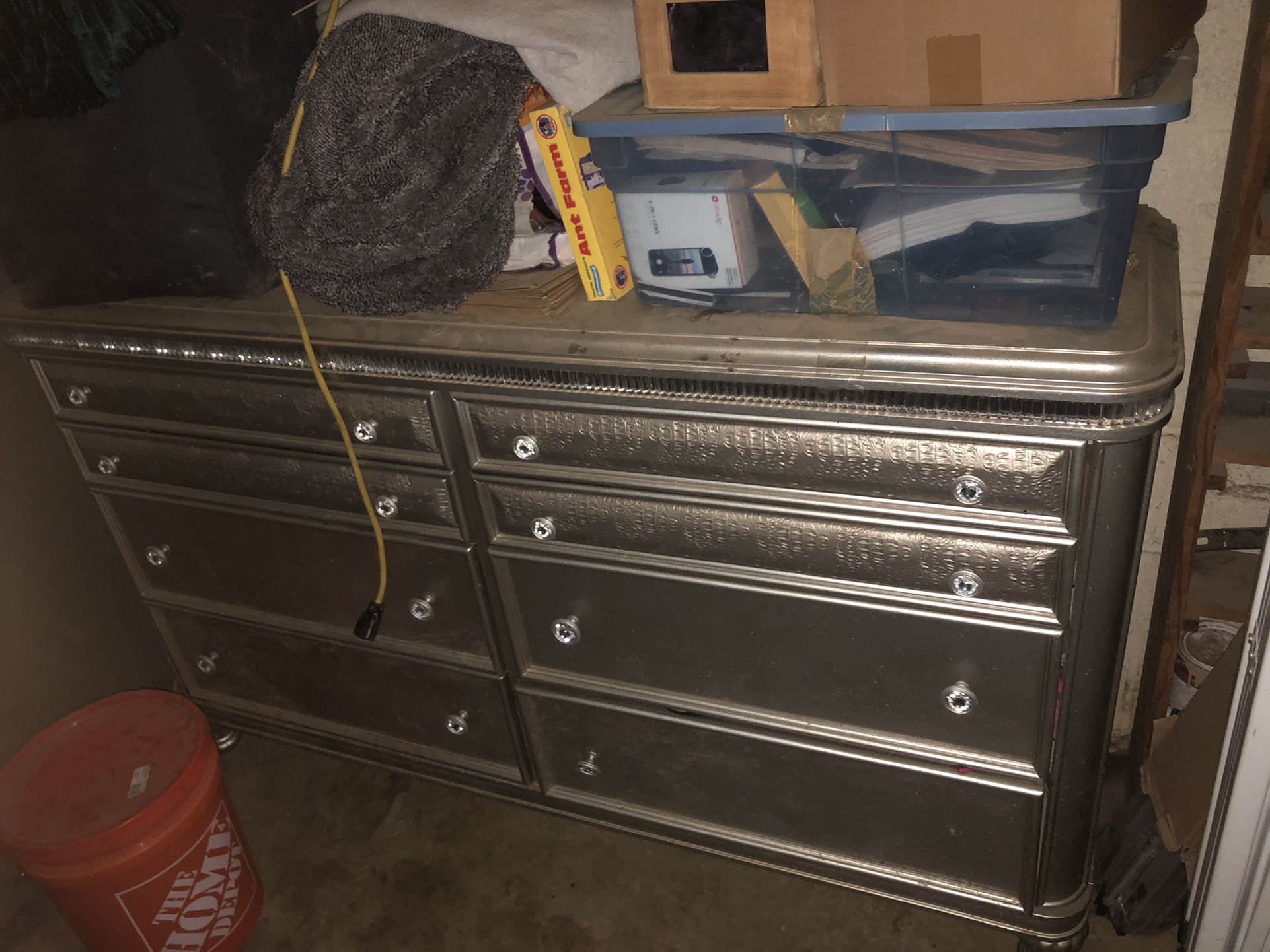 6  Drawer Embossed Dresser