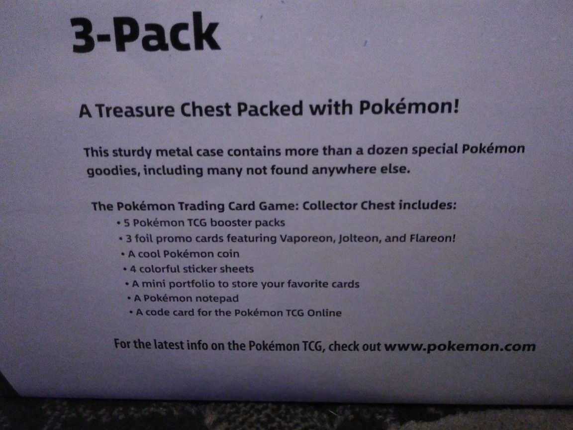 Pokemon Trading Card Box 3 Pack