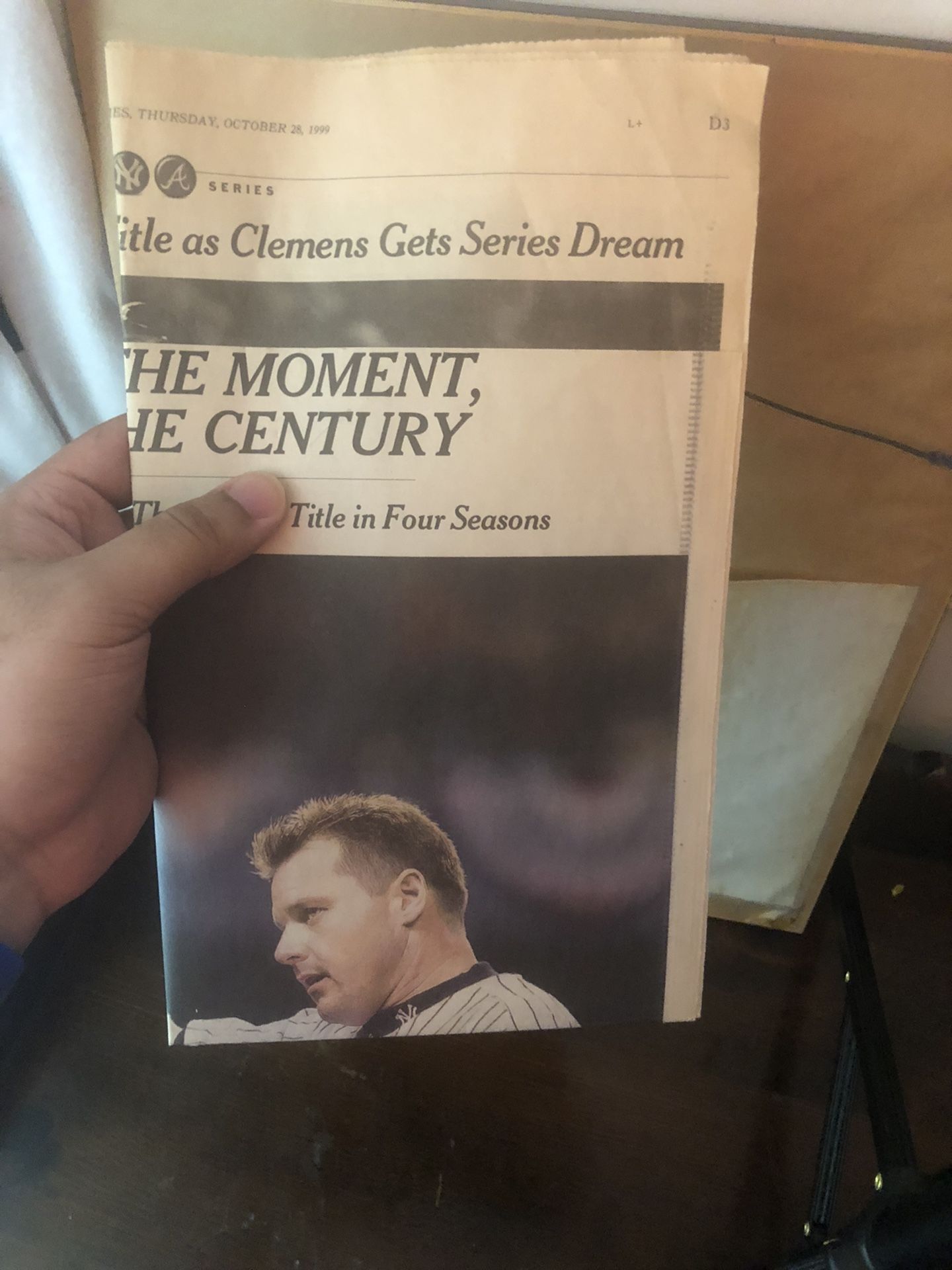 1999 World Series Tickets With Newspaer