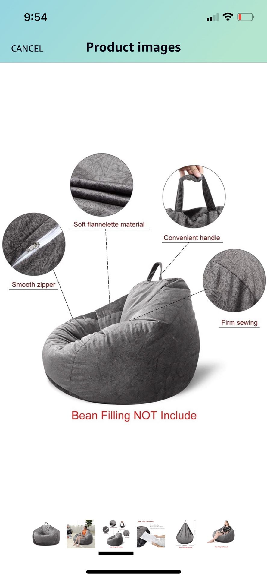 Brand New Bean Bag  - NO filling