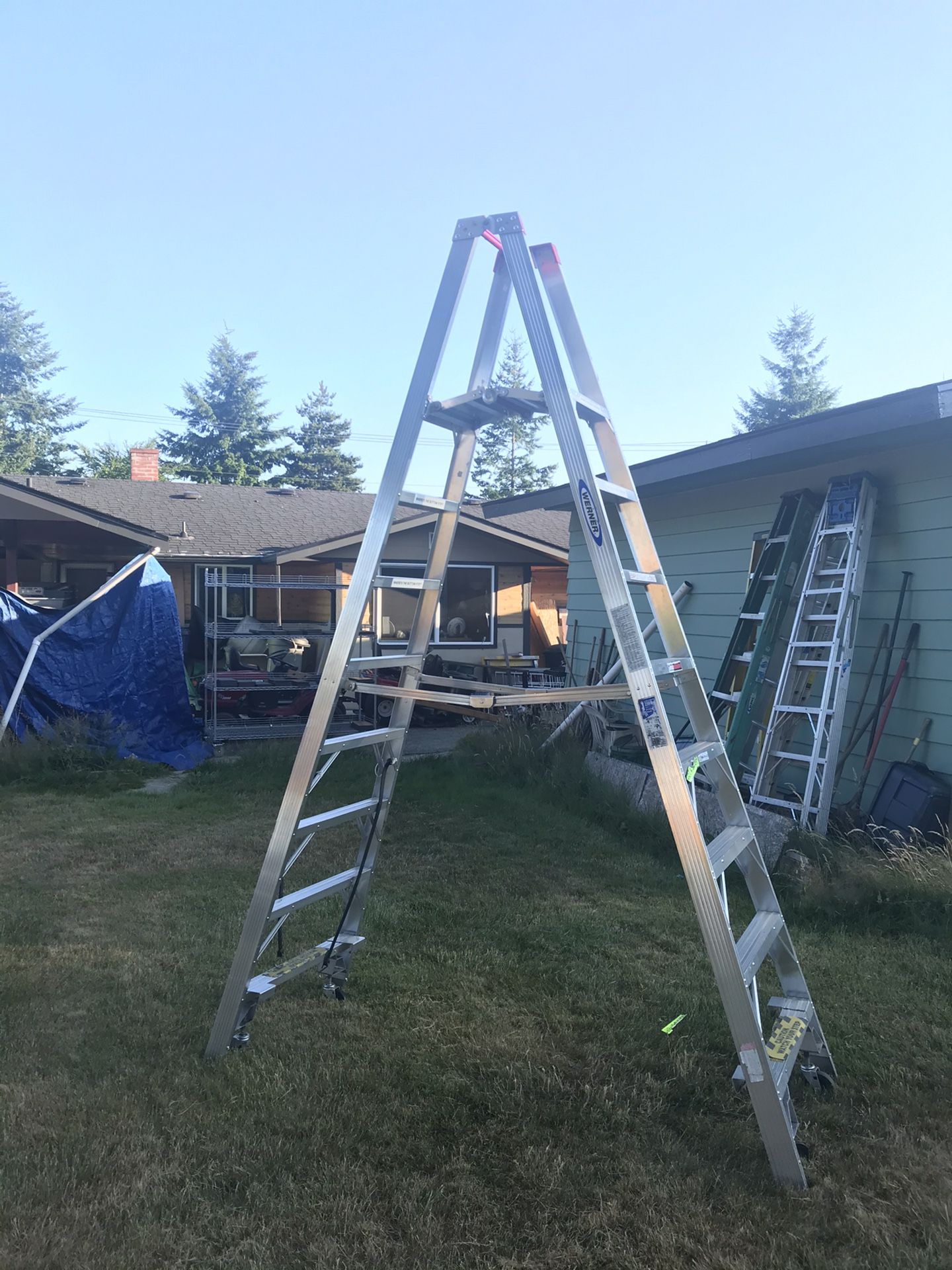 8’ Wheeled A-Frame ladders