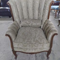 Wingback, Queen Anne Style Sitting Chair  Thumbnail