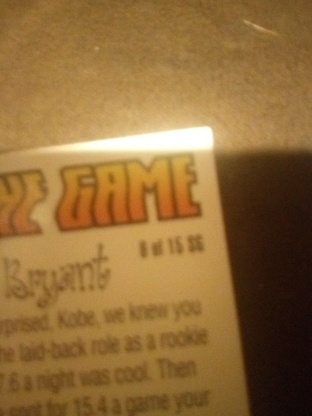 Three Number 8 Jersey Kobe Bryant Basketball Cards