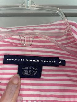 Ralph Lauren Sport Pink Button Down - Size 4 Thumbnail