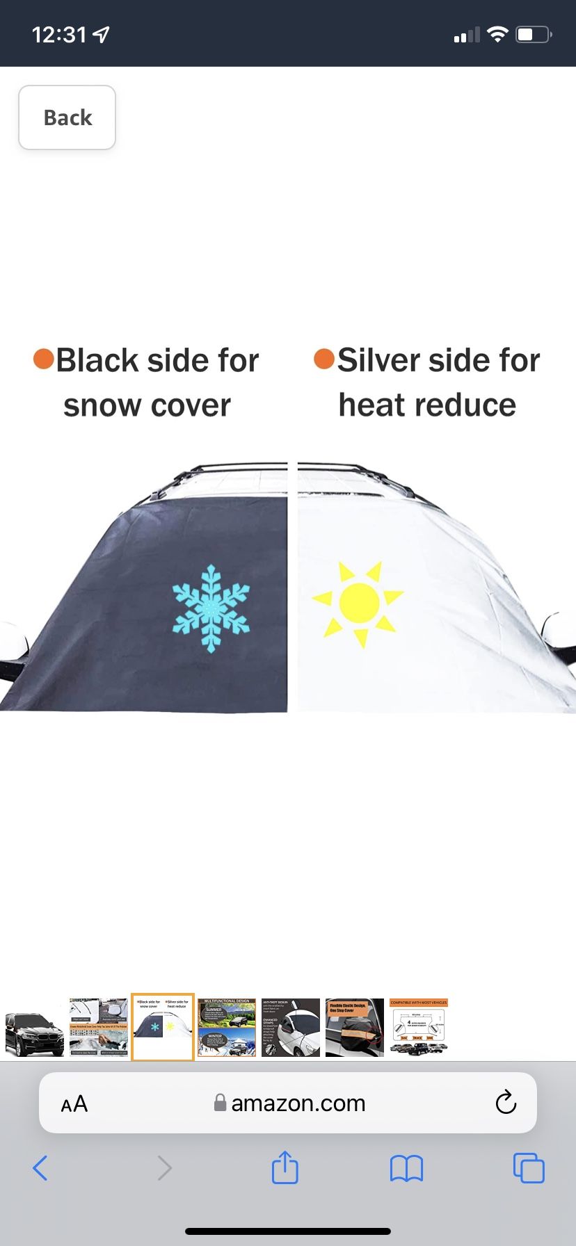 Car Windshield Snow Cover