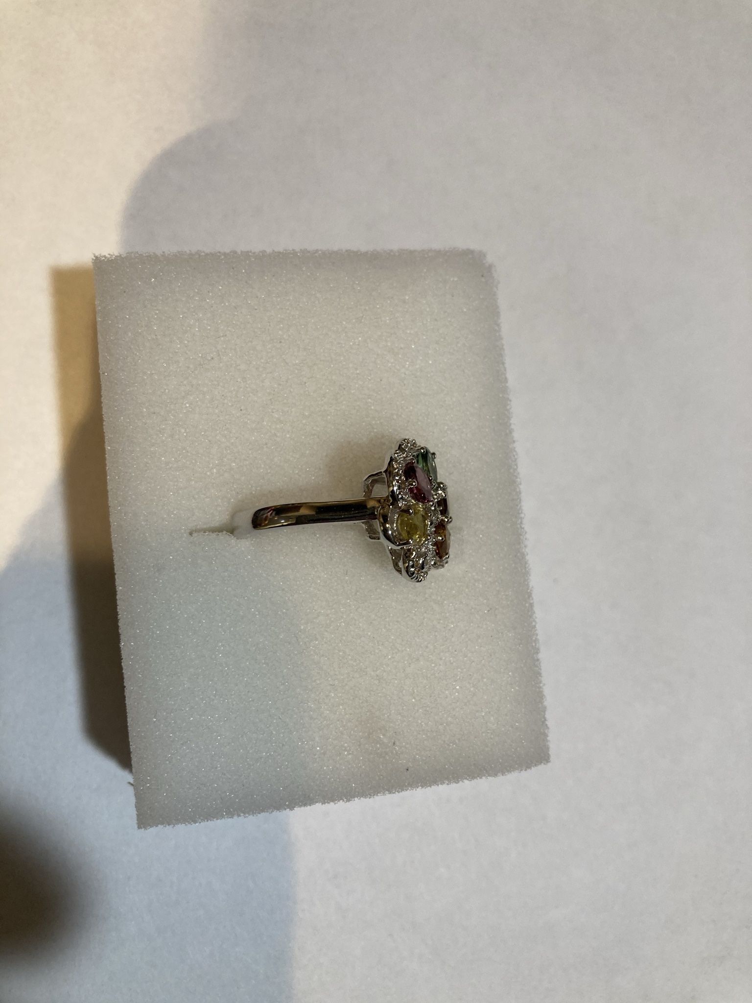 Multi Colored Tourmaline Ring