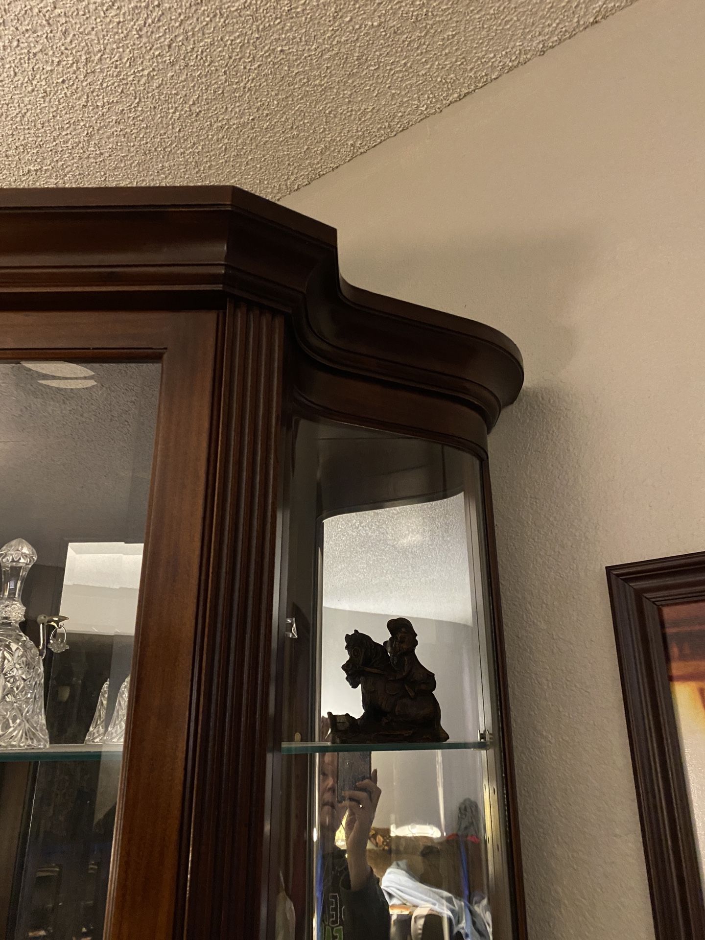 Gorgeous Curio Cabinet Curved Glass