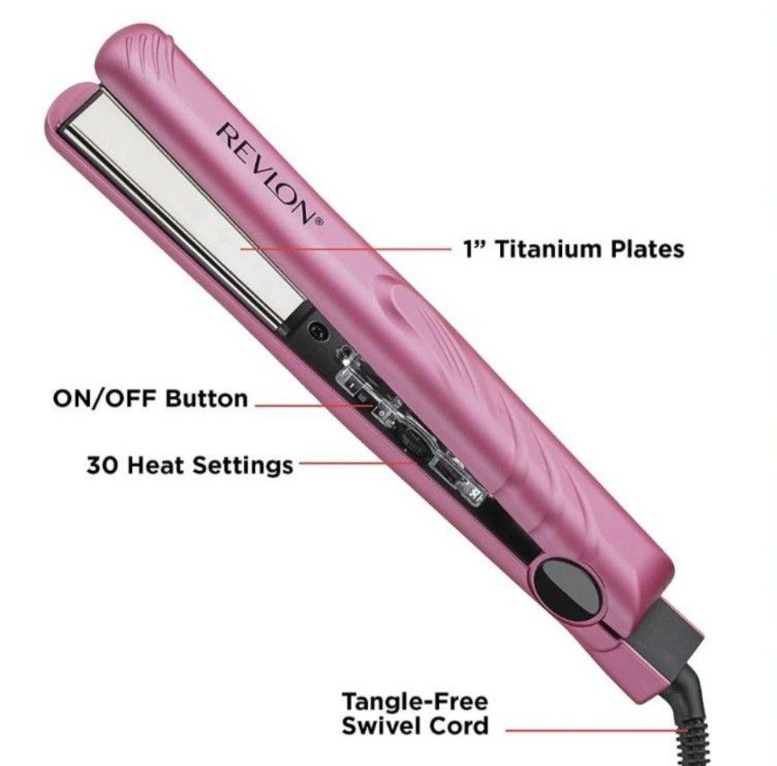 Revlon, Smoothstay, Pink Straightener, 1 1/2 Inch