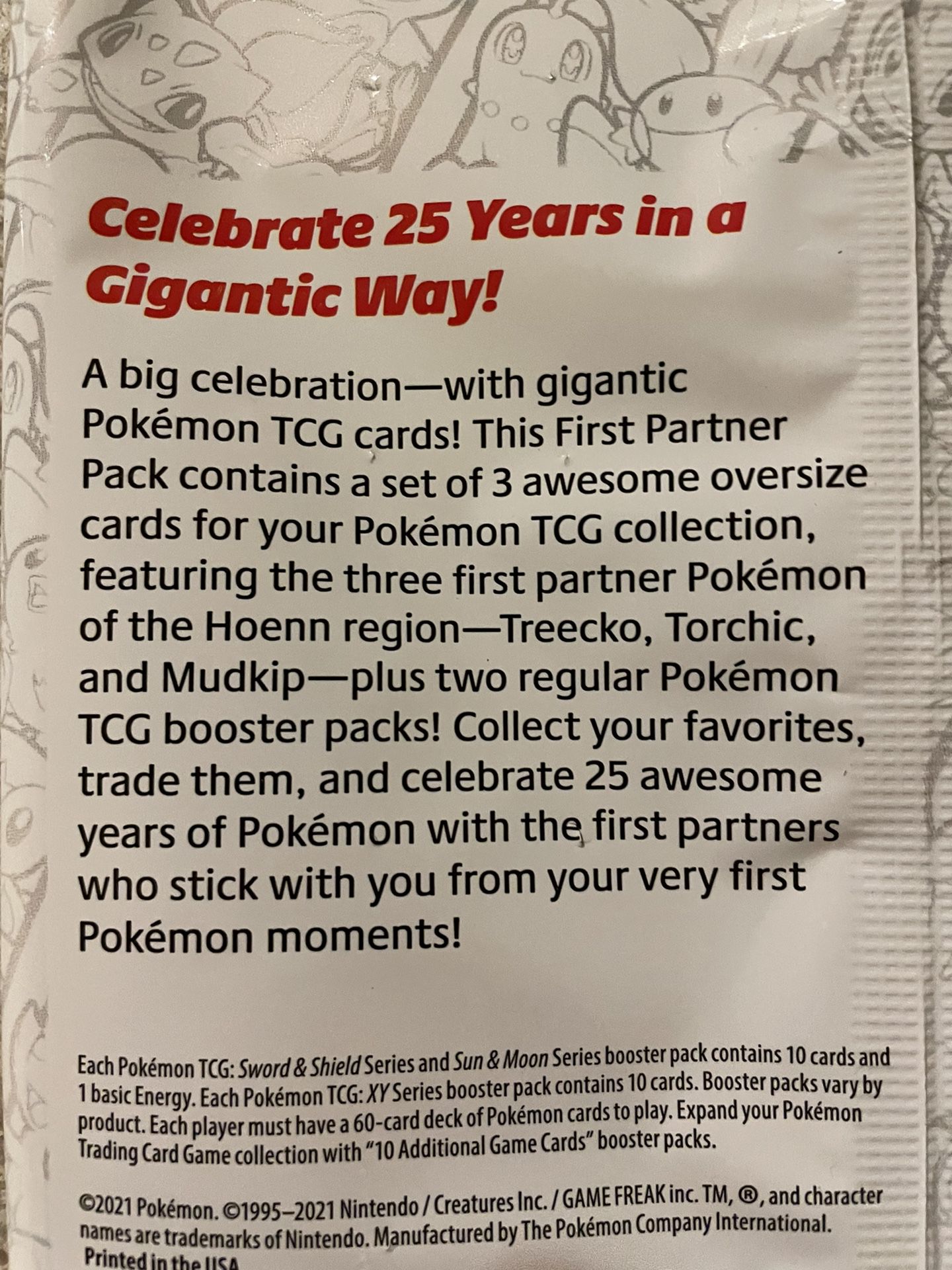 Pokémon 25th Anniversary First Partner Packs