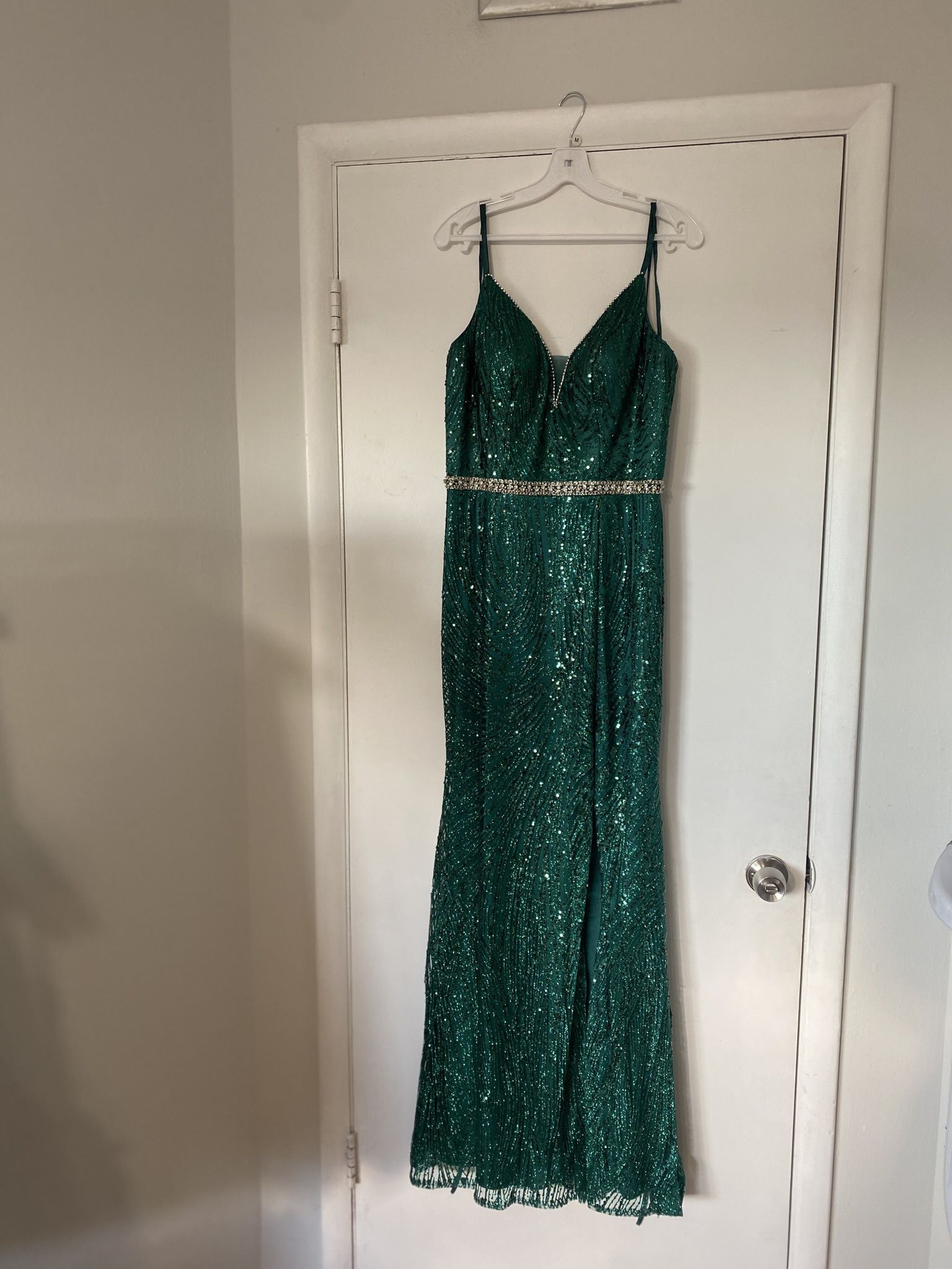 Green Homecoming / Prom Dress With shawl