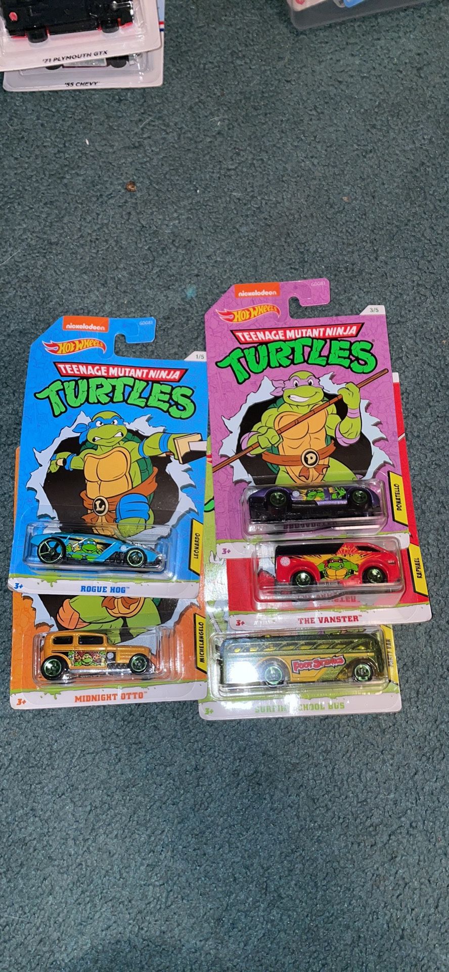 Hot Wheels Complete Set TMNT Cars