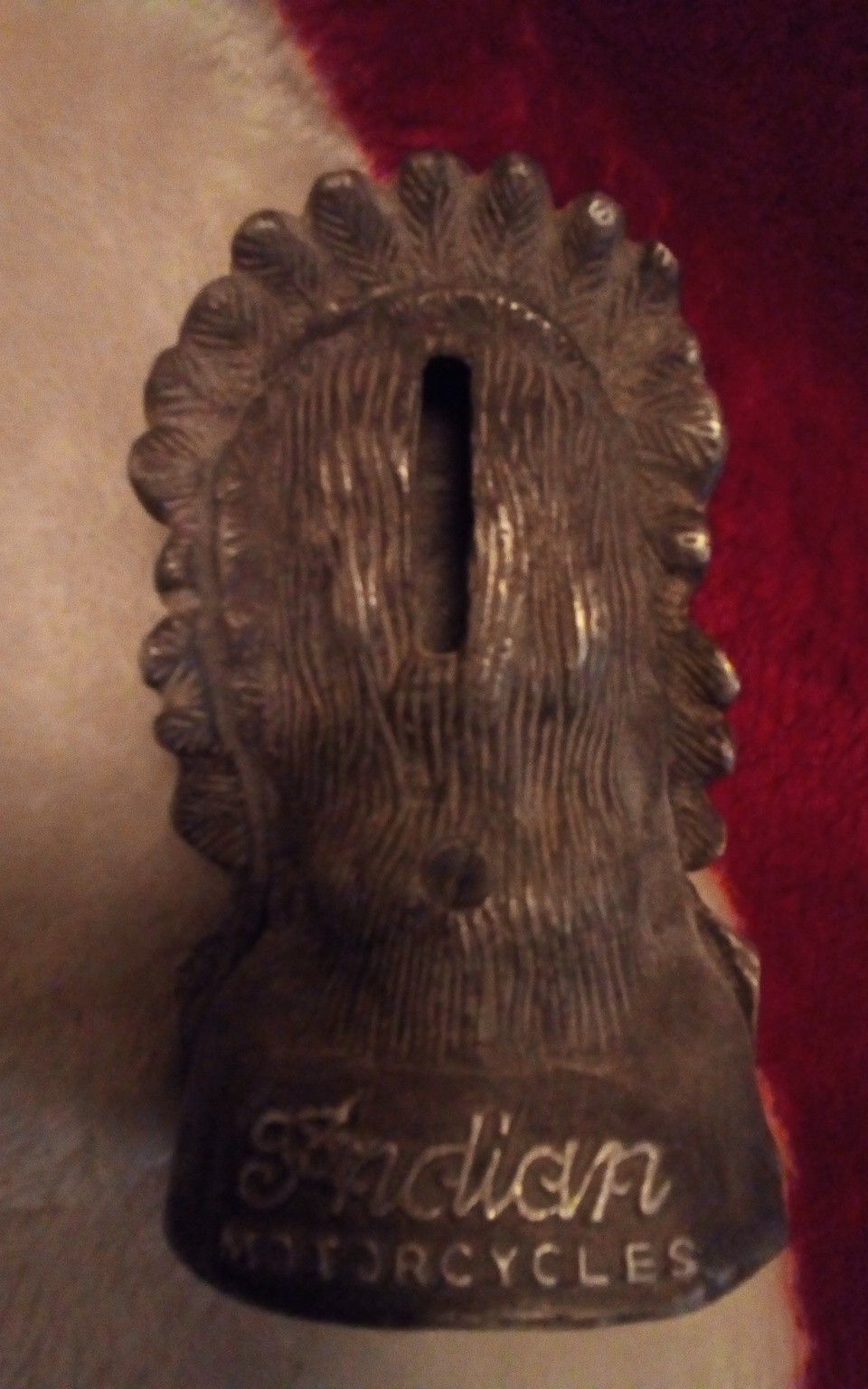 Indian motorcycle bank metal 3x5 inches