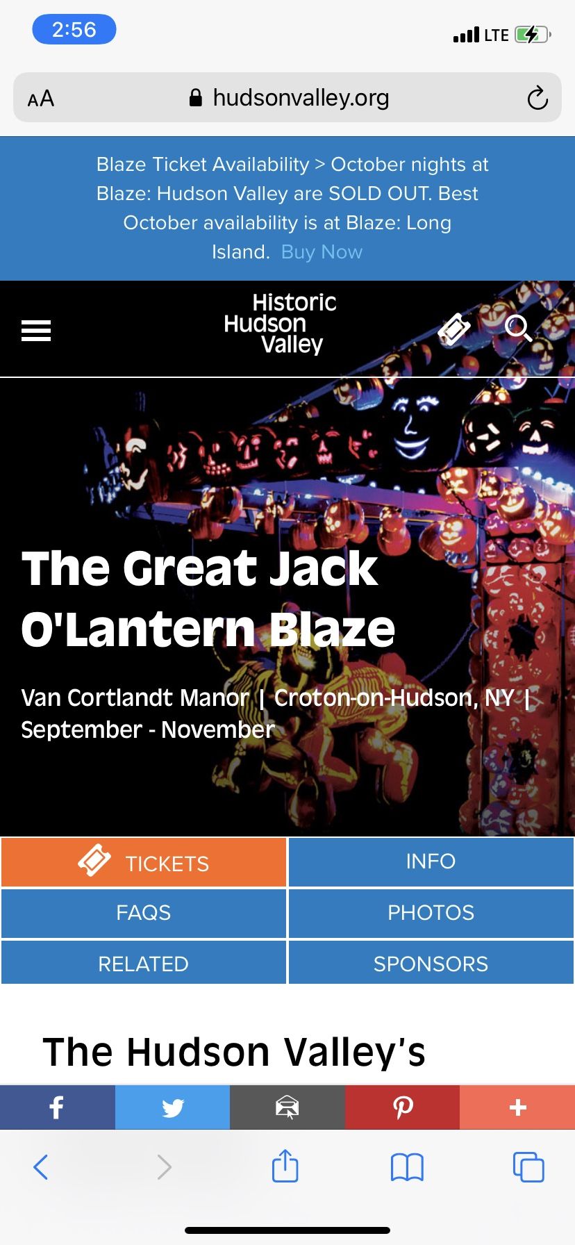 4 Hudson City Blaze Tickets 10/30