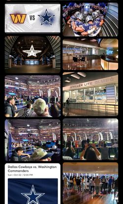 Dallas Cowboys vs Washington Commanders AT&T Stadium 10/2, 12pm Miller Lite Pass Thumbnail
