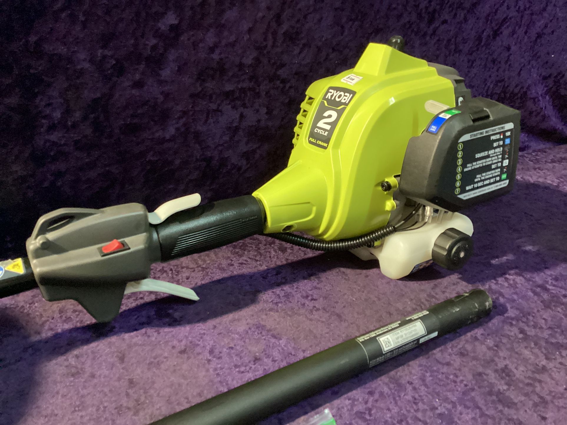 Ryobi 25cc 2 Cycle Attachment Capable Full Crank Straight Gas Shaft