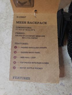Dickies Mesh Laptop backpack, Black Thumbnail