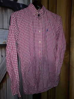 Ralph Lauren Pink Plaid Long Sleeve Button Up Shirt Thumbnail