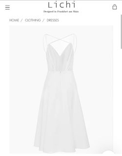 LICHI White Backless Dress - small Thumbnail