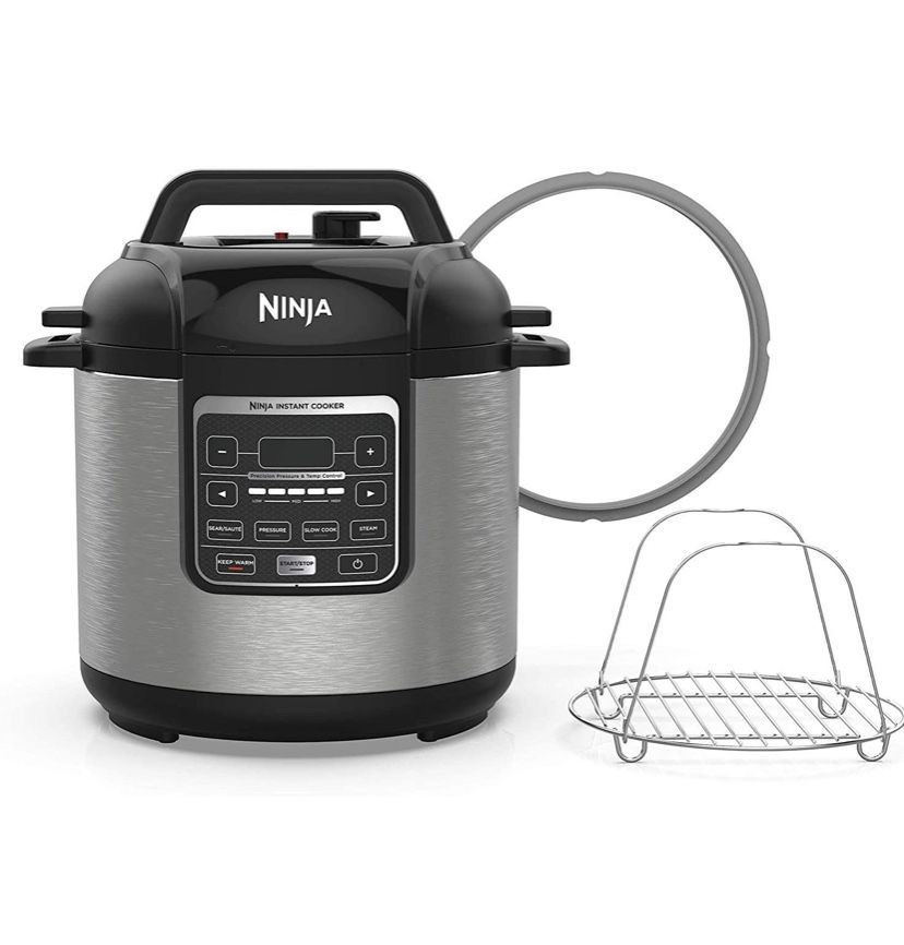 Ninja Instant PC101 1000-Watt Pressure, Slow, Multi Cooker, and Steamer with 6-Quart Ceramic Coated Pot & Steam Rack