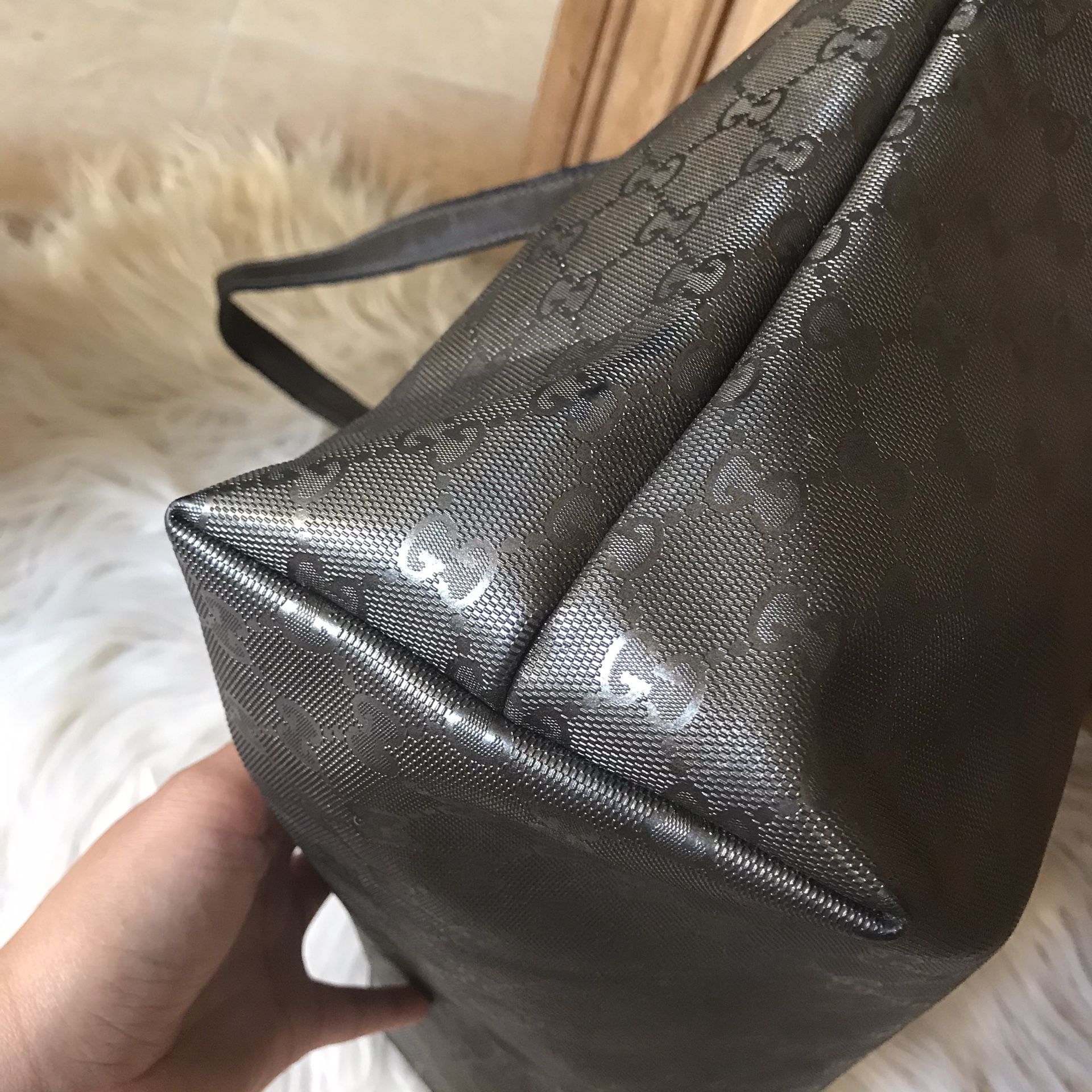 100% GUCCI GG MONOGRAN COATED CANVAS
