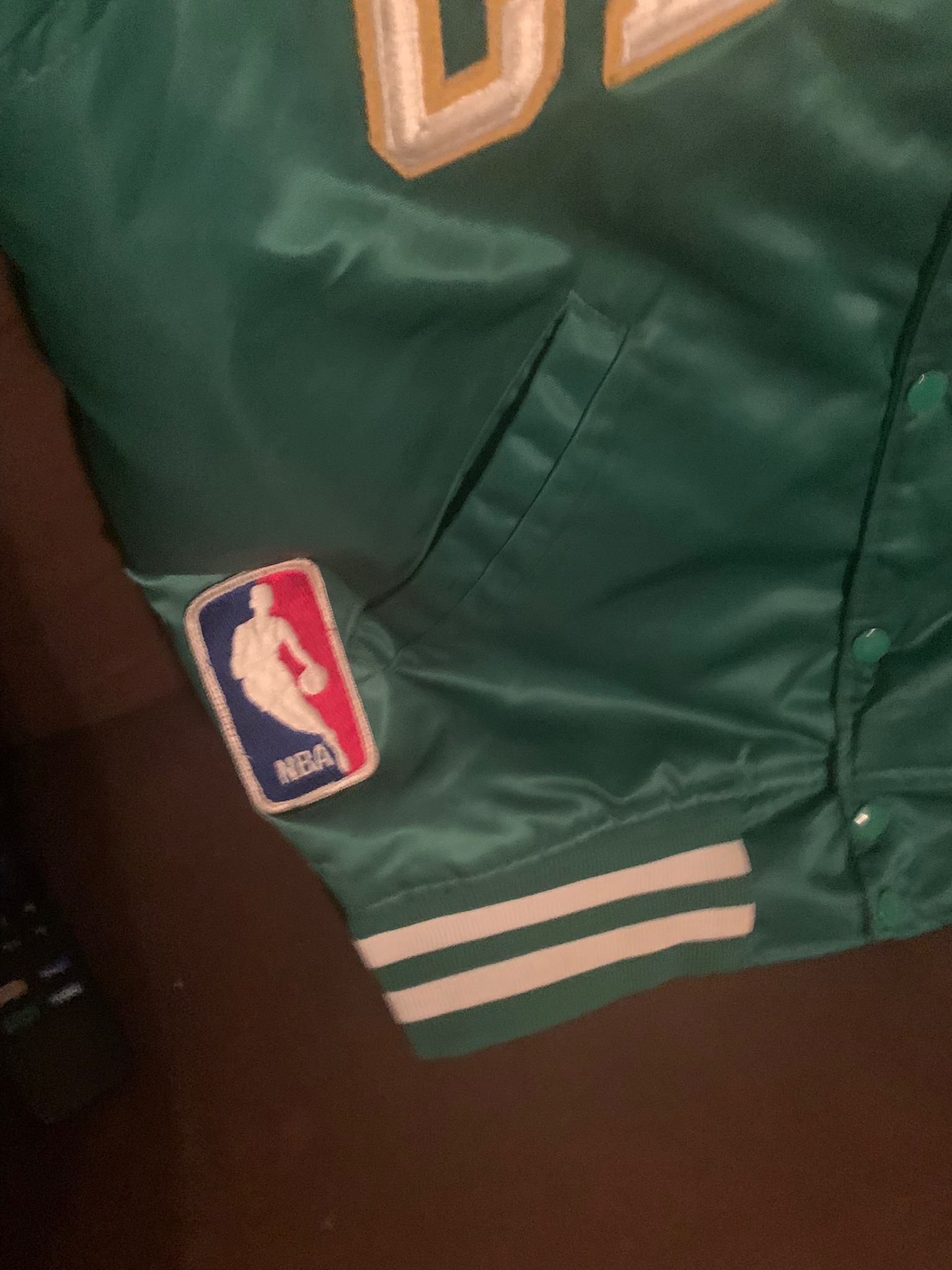 Rare Vintage Starter Satin Bomber Jacket 1980s 90s Boston Celtics Nba