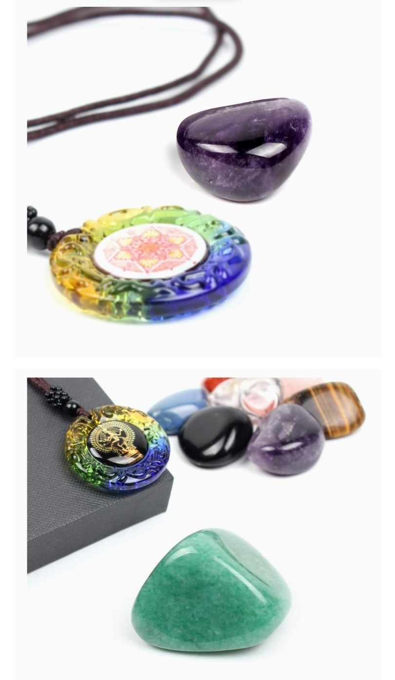 Yunoun Chakra Stones Healing Crystals,Crystal Therapy, Meditation, Reiki - 7 Chakra Set