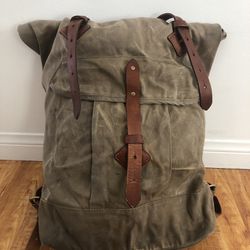 Tanner Goods Wilderness Backpack - Roll top Wax Canvas Backpack Thumbnail