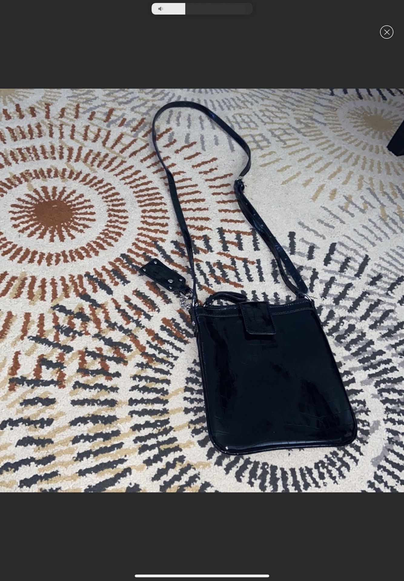 Guess croc patent leather crossbody bag