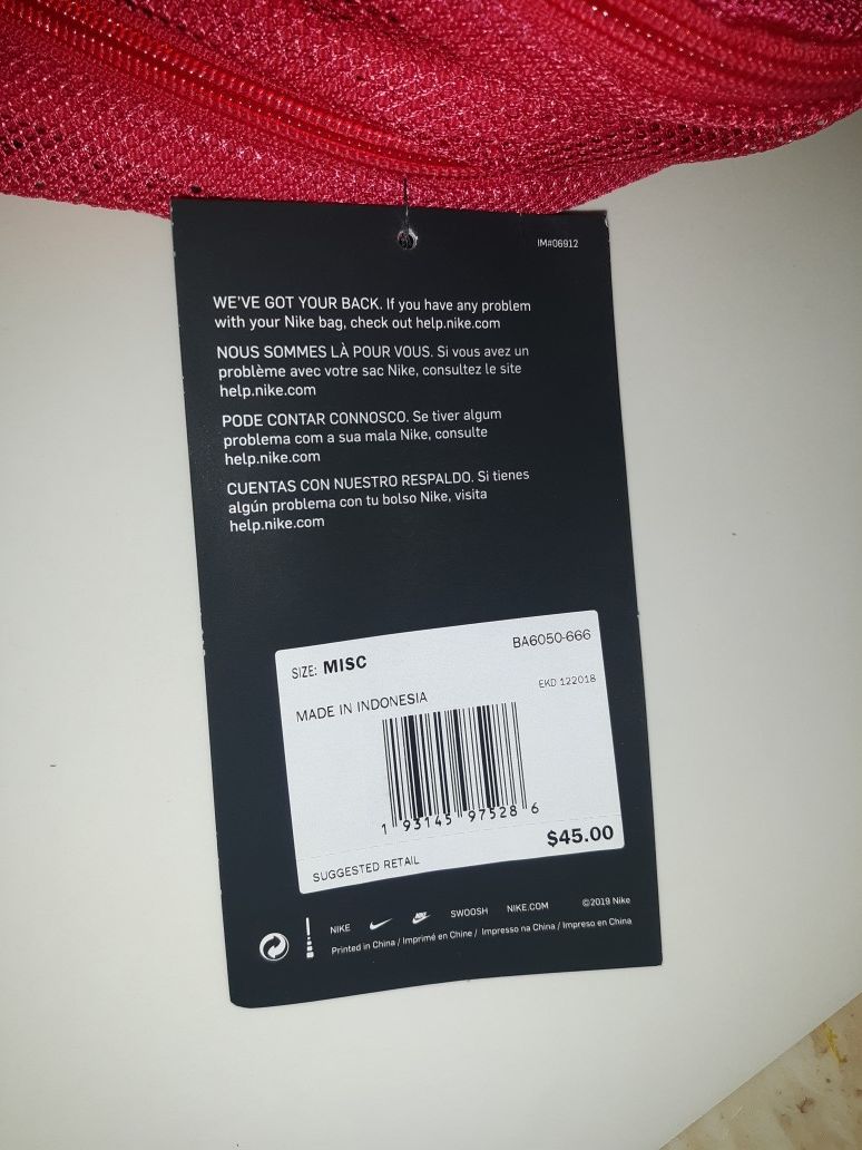 NEW NIKE BRASILIA Adult Mesh/Backpack/ Sports Gym SEE THROUGH BA6050 666