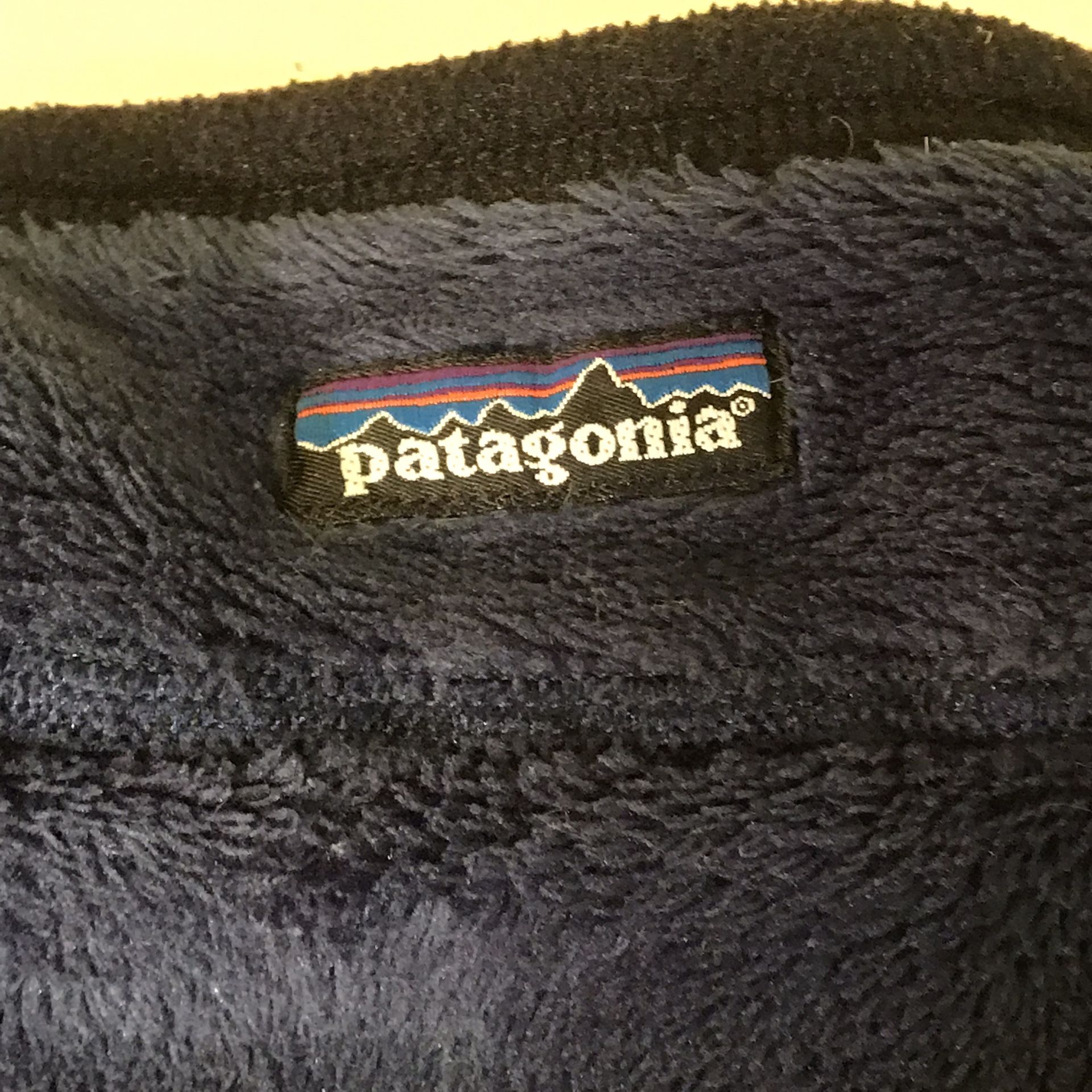 Patagonia Furry Fleece 1/4 Zipped Blue Jacket Sz Large